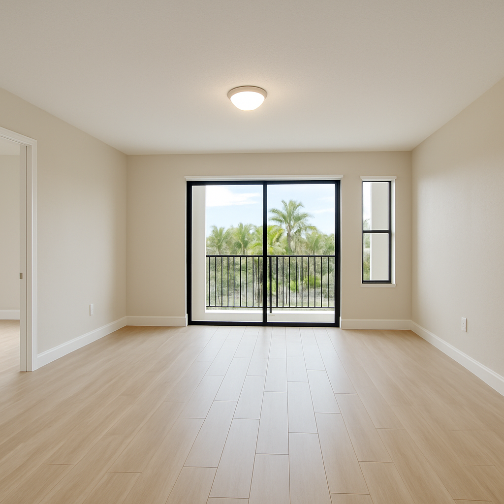 Freshly maintained rental property interior